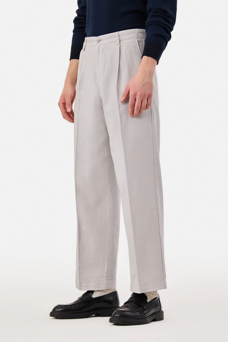 Snitch Grey 100% Cotton Baggy Trousers for Men | Best Price UAE